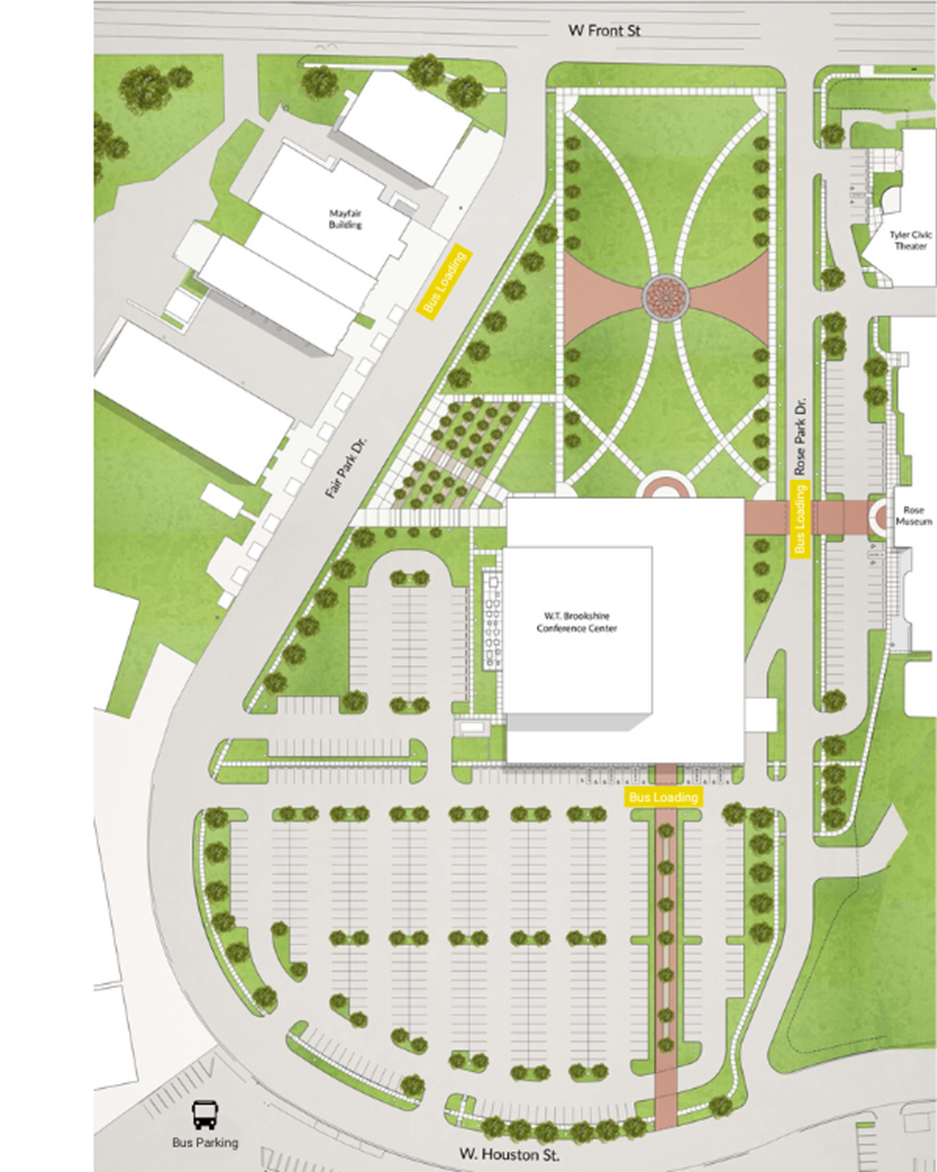 Rose Garden Parking Map