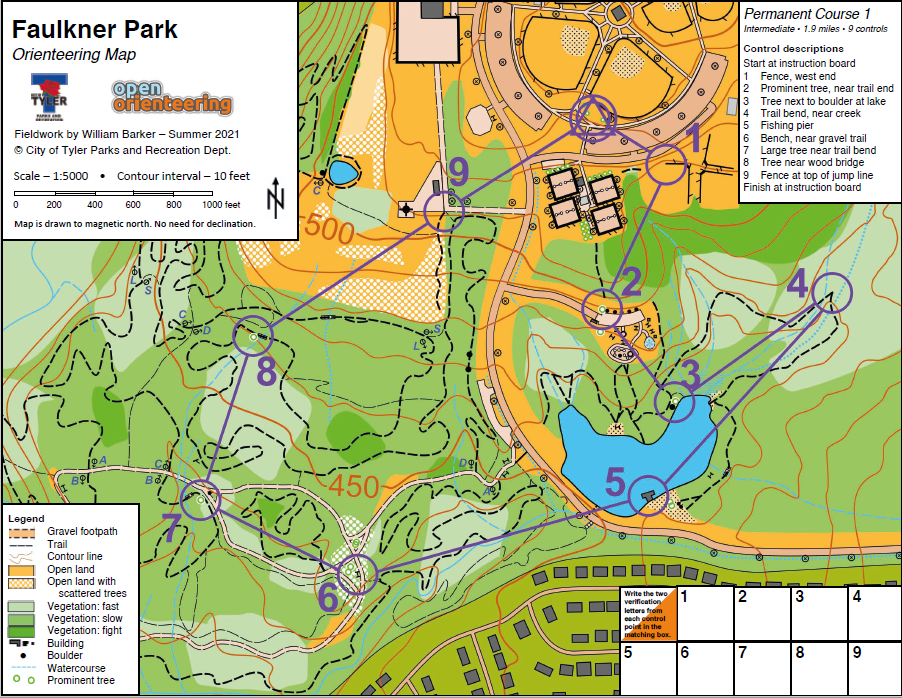 Orienteering Course map